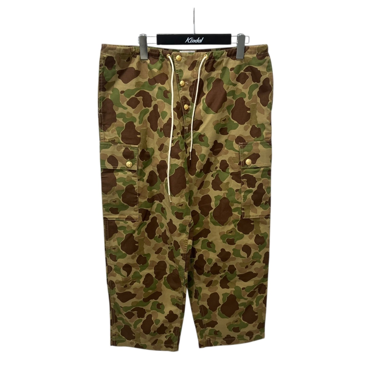 【中古】 CELINE　 22SS エディ期 カモフラカーゴパンツ 金ボタン カーゴパンツ 2Z167629M カーキ×ブラウン サイズ：40 【100426】（セリーヌ）