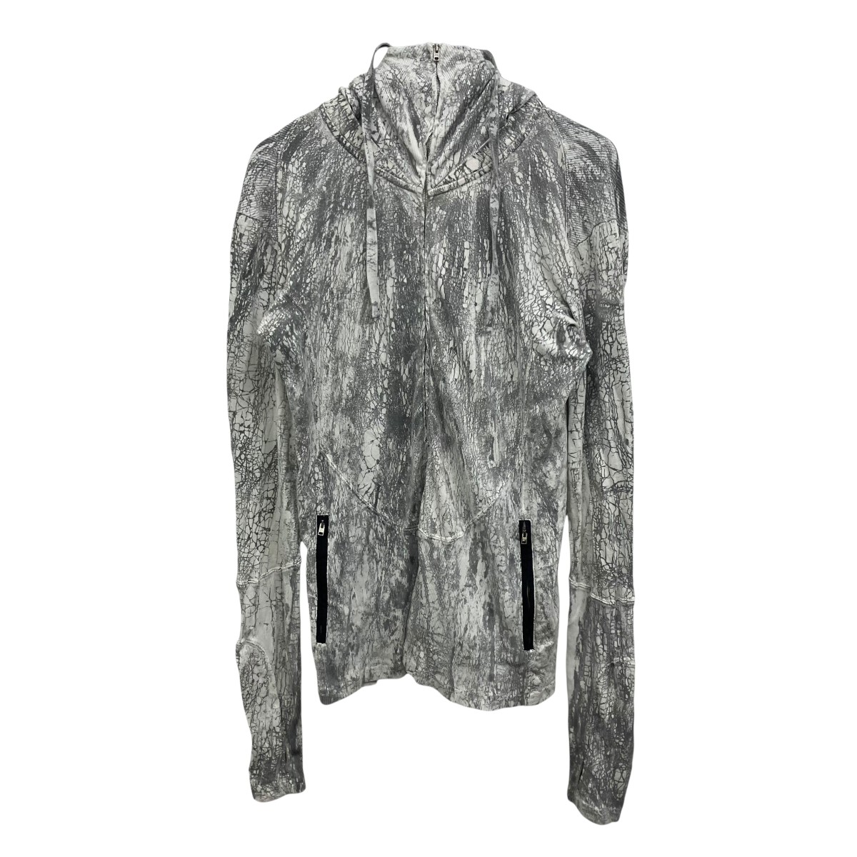 【中古】 ACNE STUDIOS　 ジップパーカー グレー×ホワイト サイズ：M 【100426】（アクネストゥディオズ）