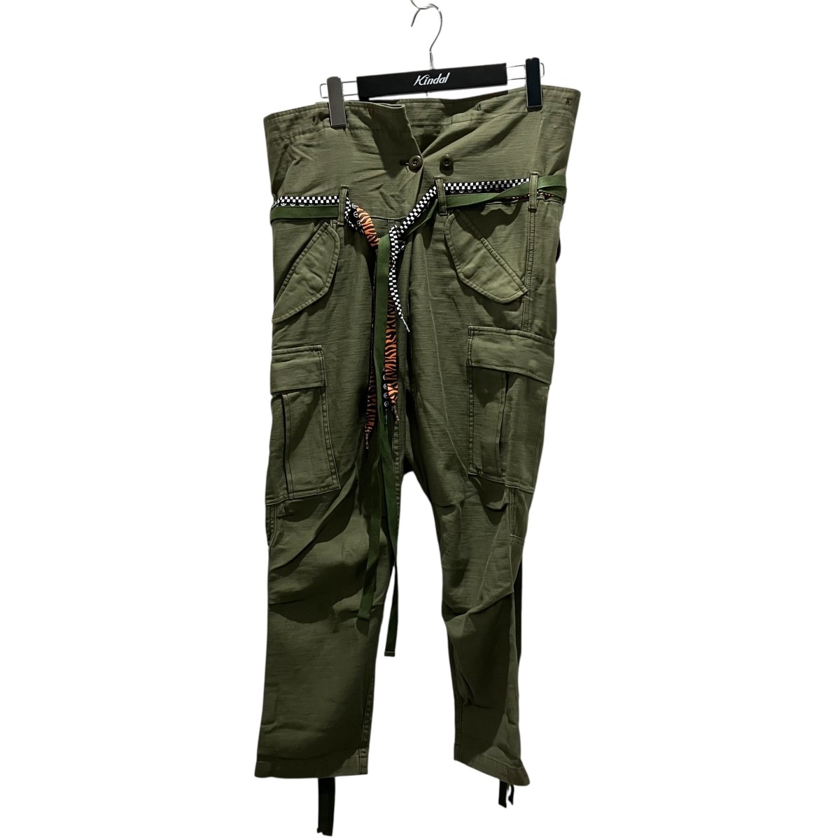 【中古】 R13　 ウエストデザインパンツ R13W7620 オリーブ サイズ：26 【100426】（アールサーティーン）