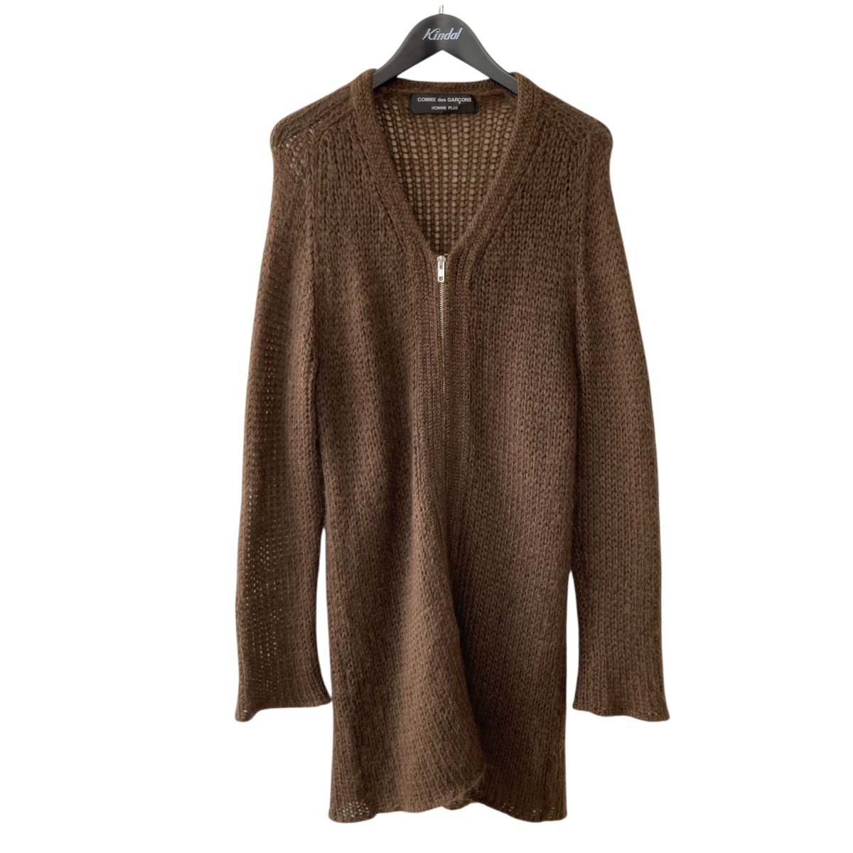 【中古】COMME des GARCONS HOMME PLUS 曲線状の形期 編み物ジレー 赤銅色 大きさ：無償性大きさ 【100426】（コムデギャルソンオムプリュス）