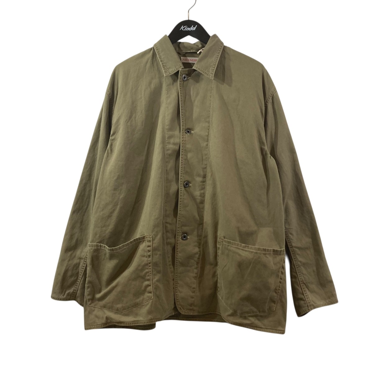 【中古】 NICENESS　 26SS H．LEEROY ジャケット NN-1901B17 オリーブ サイズ：M 【100426】（ナイスネス）