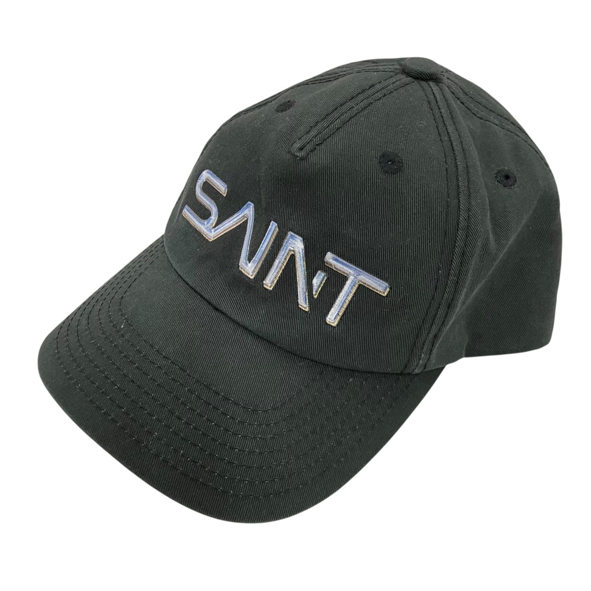 【中古】SAINT MICHAEL×SORAYAMA SORAYAMA SRYM CAP ロゴ刺しゅうキャップ SM-HR1-0000-C81 ブラック サイズ：OS 【100426】（セントマイケル）