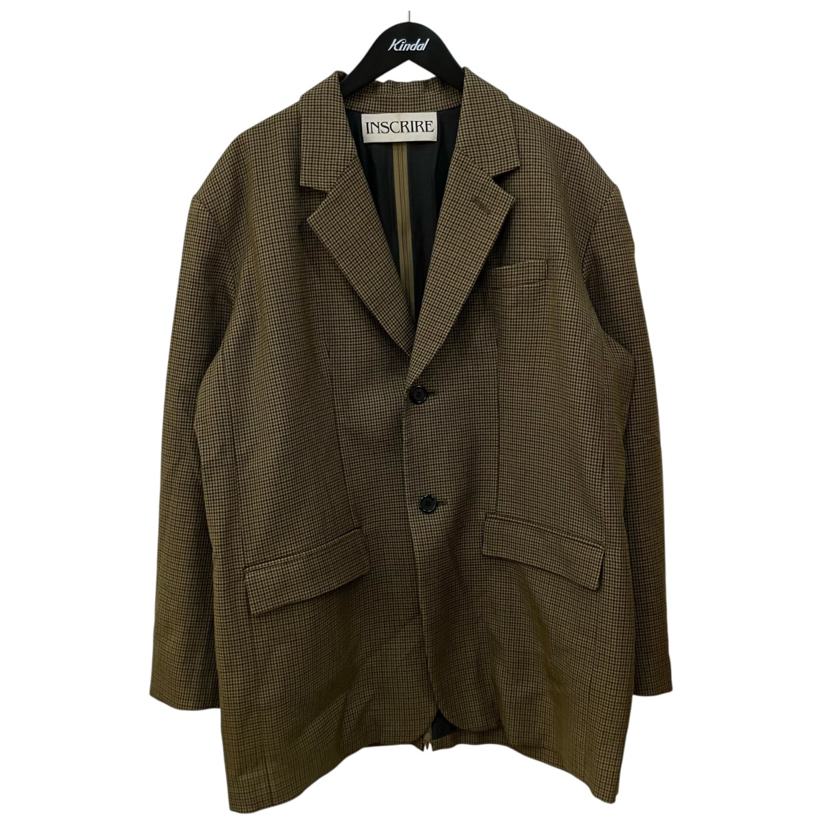 【中古】 INSCRIRE 24AW テーラードジャケット I24AW JK43 ベージュ サイズ:3 【110426】(アンスクリア)