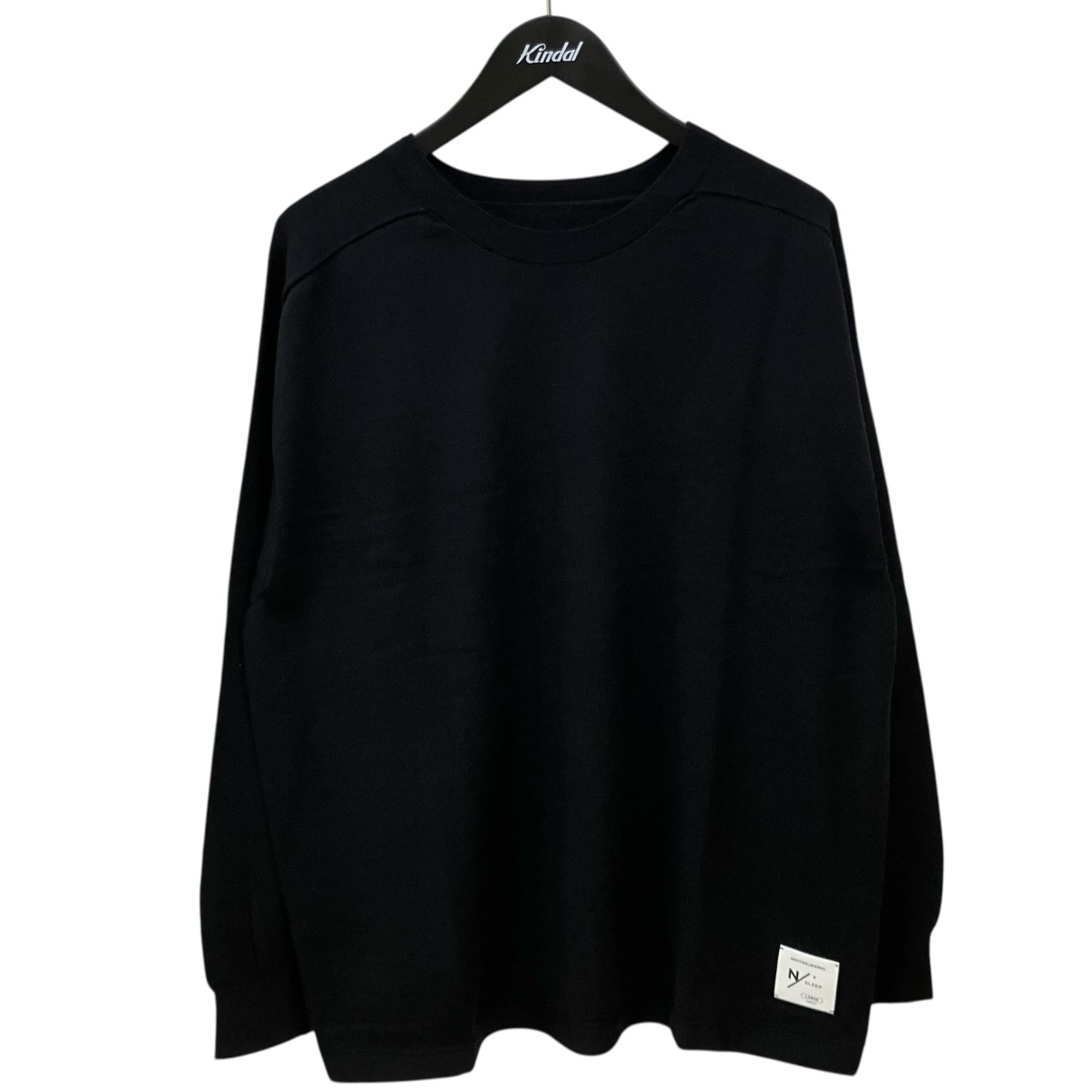 【中古】Neutral Works　ドラウジー／ホールガーメントロングスリーブクルー KSU32170 ブラック サイズ：L 【060526】（ニュートラルワークス）｜ブランド古着のカインドオル
