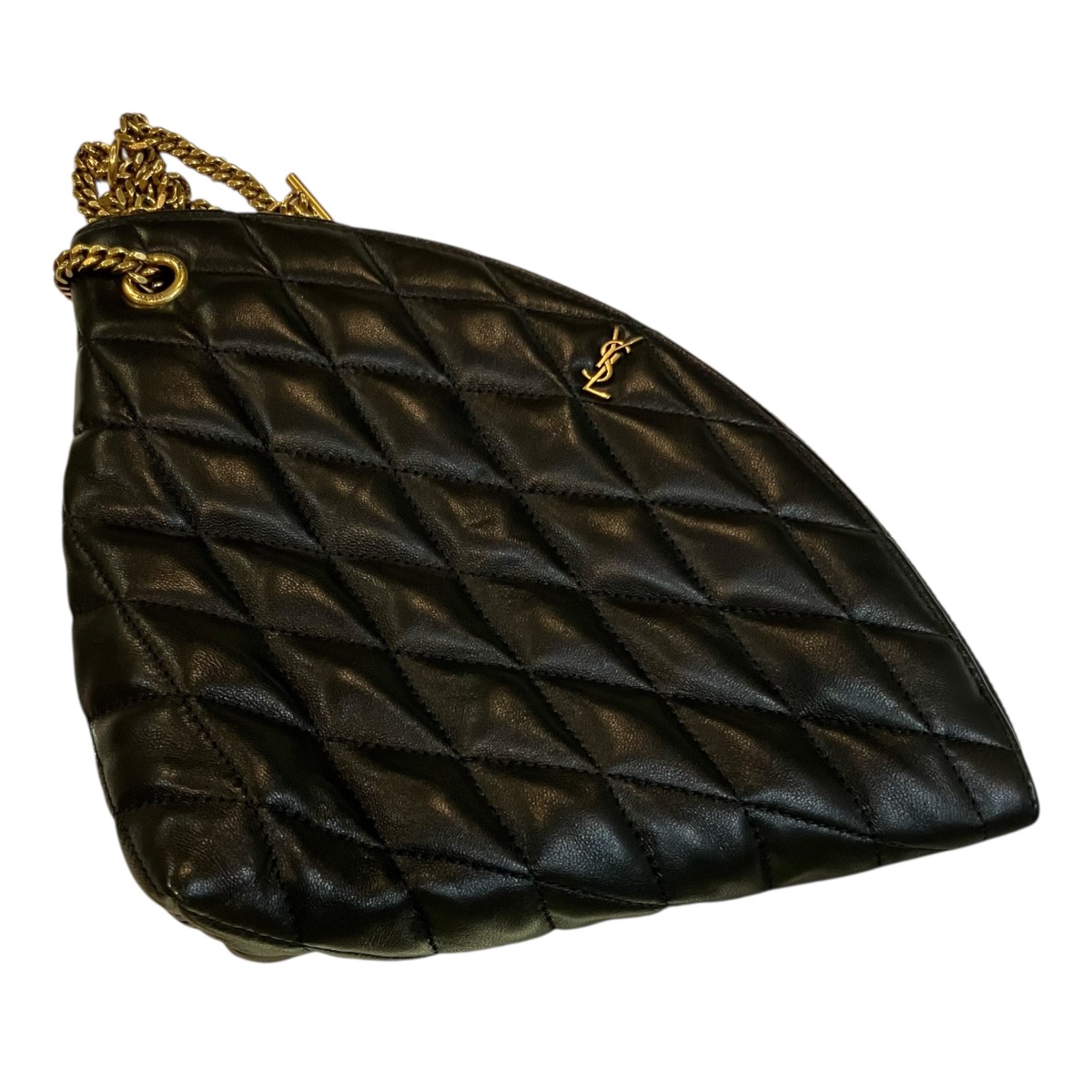 【中古】 Saint Laurent Paris　 トライアングルポーチ 810965 ブラック 【110426】（サンローランパリ）