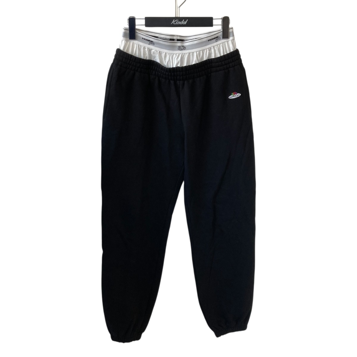 【中古】 HOMME girls×FRUIT OF THE LOOM　 26SS Boxer Sweatpants スウェットパンツ HGFOTL011 ブラック サイズ：S 【110426】（オムガールズ×フルーツオブザルーム）