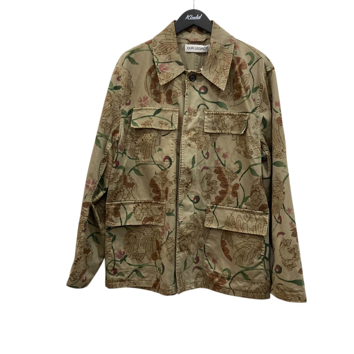 【中古】 OUR LEGACY　 総柄 ミリタリージャケット M4241US オリーブ サイズ：46 【110426】（アワーレガシー）