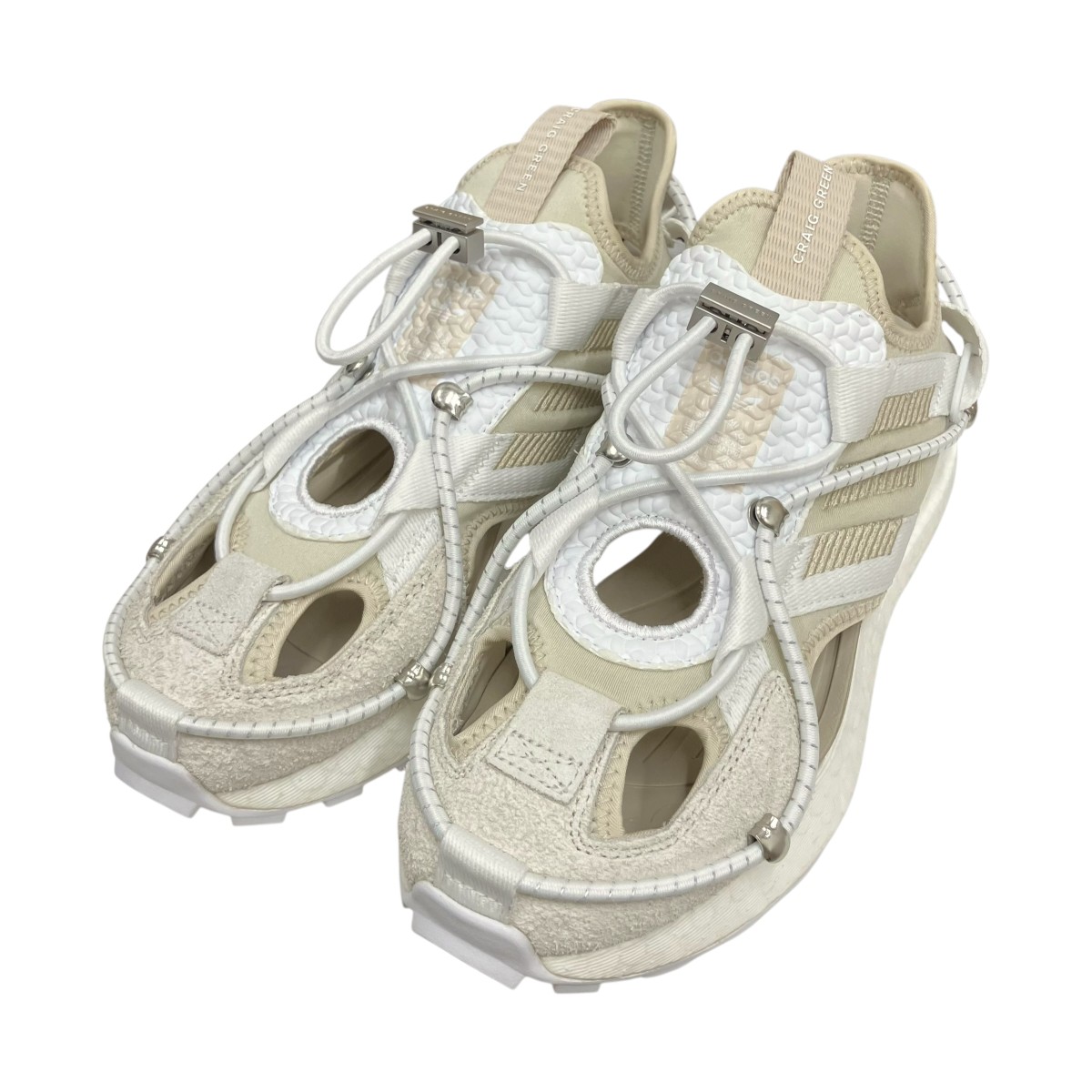 【中古】 adidas×CRAIG GREEN サンダル IF7786 ホワイト×ベージュ サイズ:26.5cm 【110426】(アディダス×クレイググリーン)