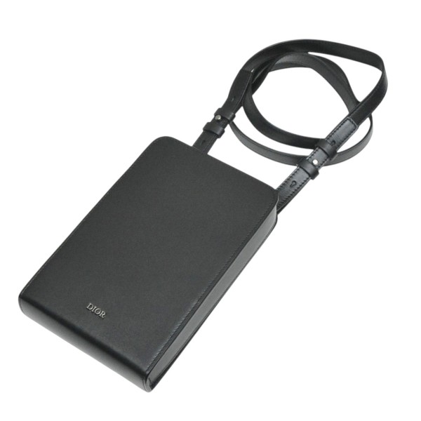 【中古】Christian Dior ULTRA MESSENGER ウルトラ伝達人 なめし革ショルダーバッグ 10-BO-0211 黒いこと 【100426】（ディオール）