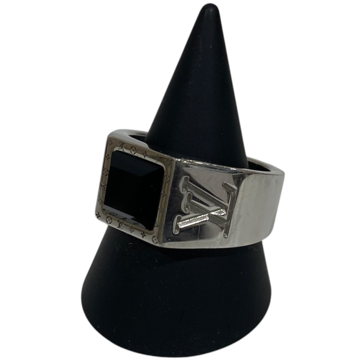 【中古】LOUIS VUITTON 輪っか LVオニキス M00699 しろがね色 大きさ：19号 【100426】（ルイヴィトン）