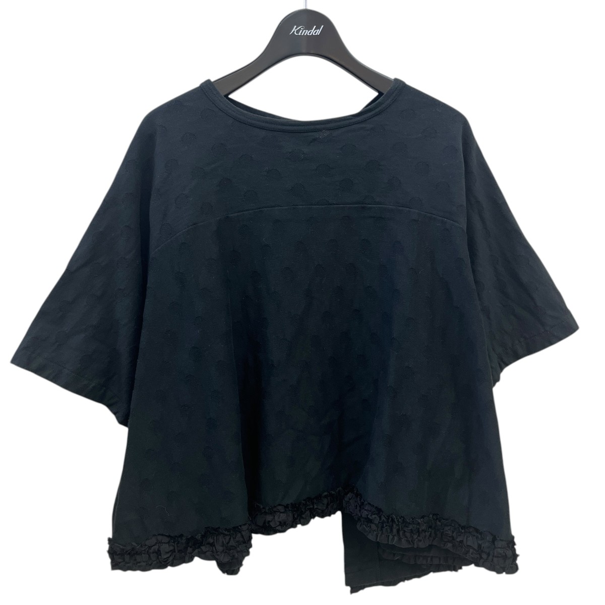 【中古】 TAO COMME des GARCONS　 ドットジャガード ブラウス TK-T015 ブラック サイズ：M 【110426】（タオコムデギャルソン）