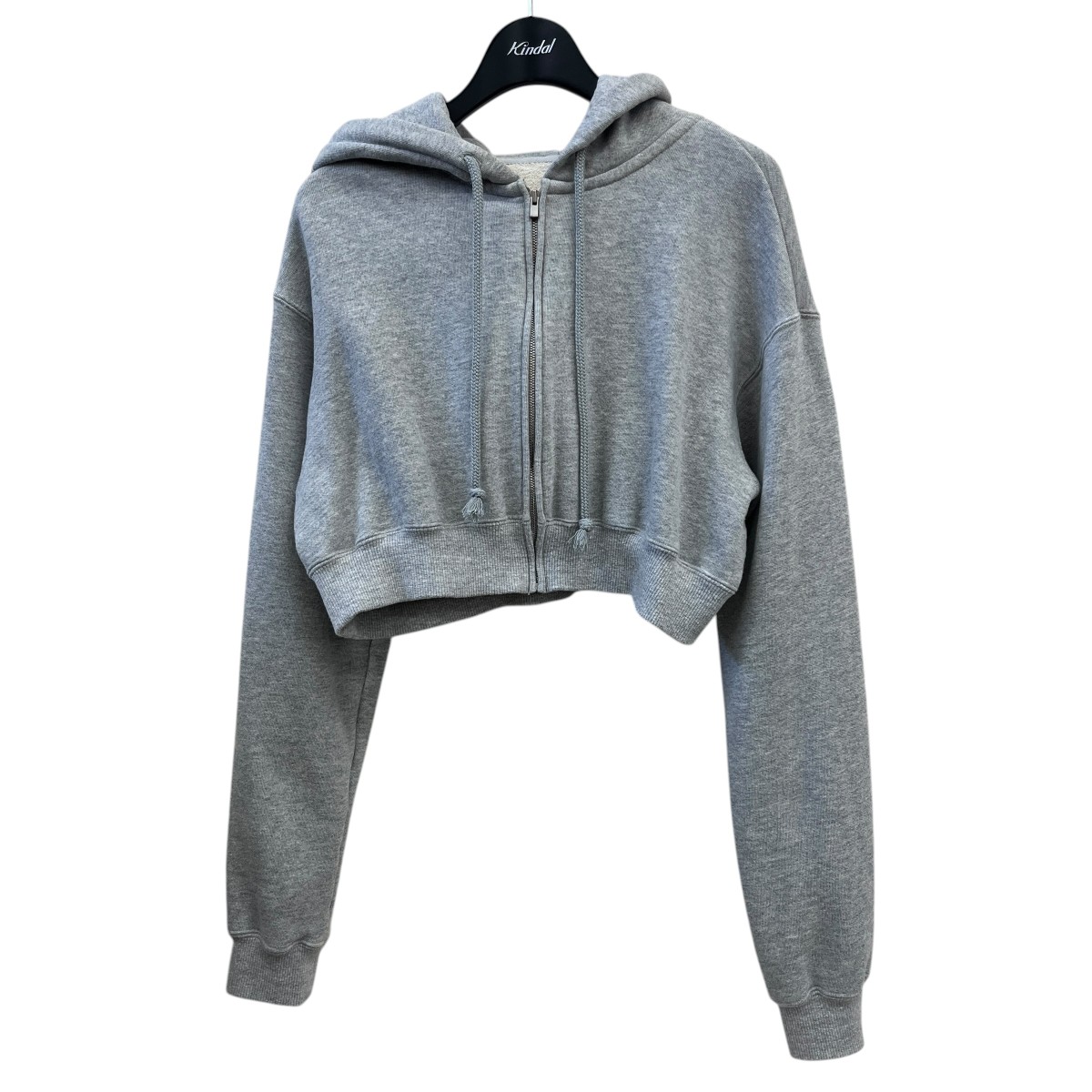【中古】BIOTOP cotton zip hoodie ショートジップパーカー EEK-05000-A グレー サイズ:FREE 【110426】(ビオトープ)|ブランド古着のカインドオル