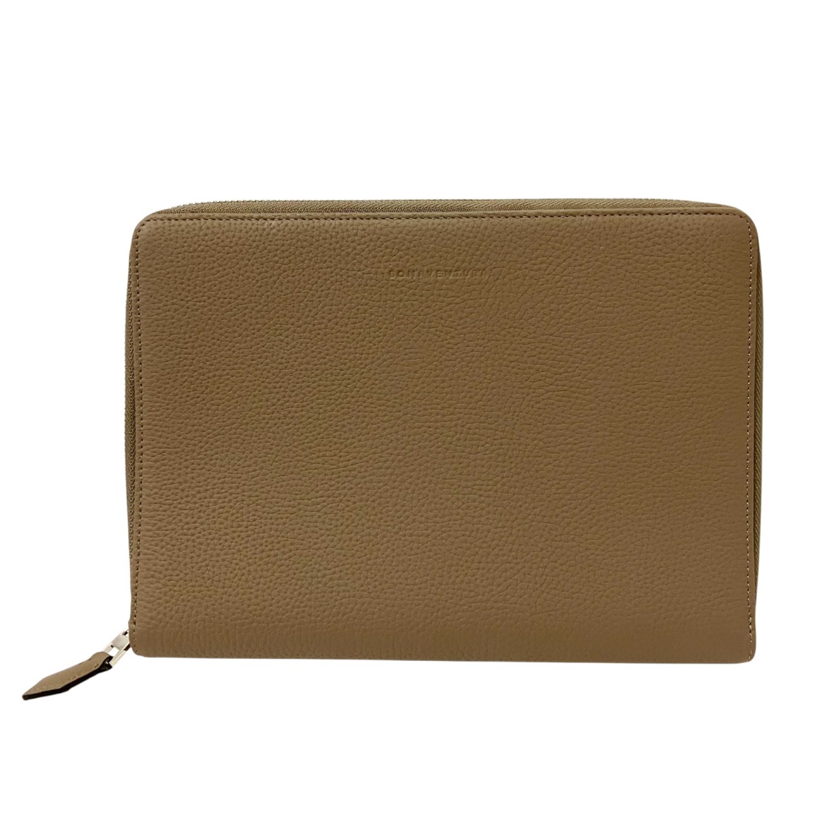 【中古】BONAVENTURA ファンクショナル ノートケース クラッチバッグ グレージュ 【110426】（ボナベンチュラ）