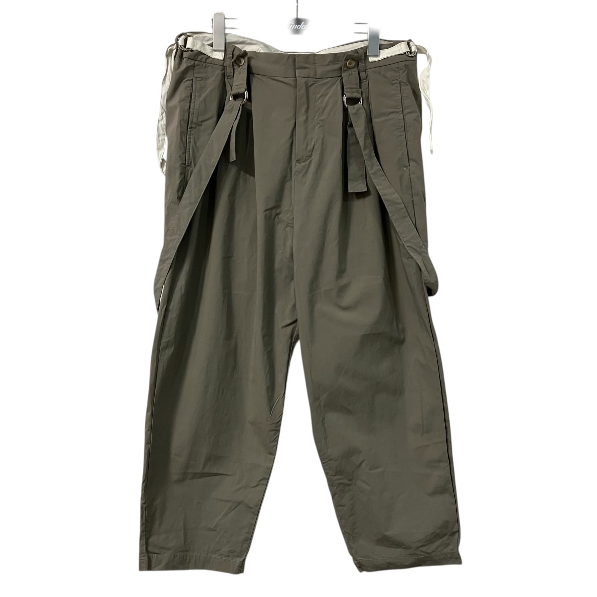 【中古】\u003cBR\u003eISAMU KATAYAMA BACKLASH\u003cBR\u003eCotton Stretch Suspenders Pants ズボン吊り付き添い人カーゴパンツ 1930 01 ベージュ 大きさ：M\u003cBR\u003e【通貨価値思いなおす】