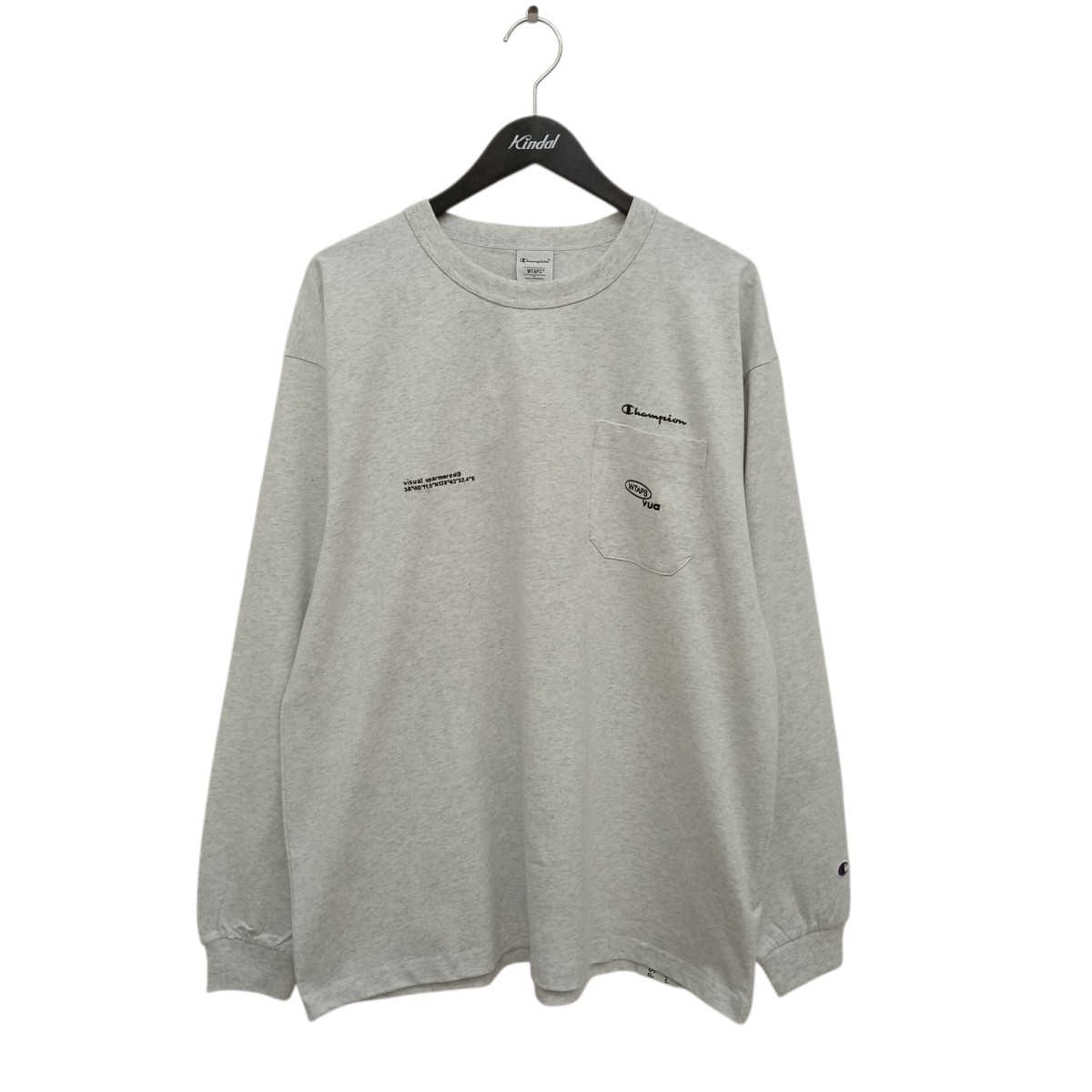【中古】WTAPS×Champion 25AW ACADEMY LS ロンT 252HBCHD-CSM02S 薄墨色 大きさ：XL 【110426】（ダブルタップス×はやりっ児）