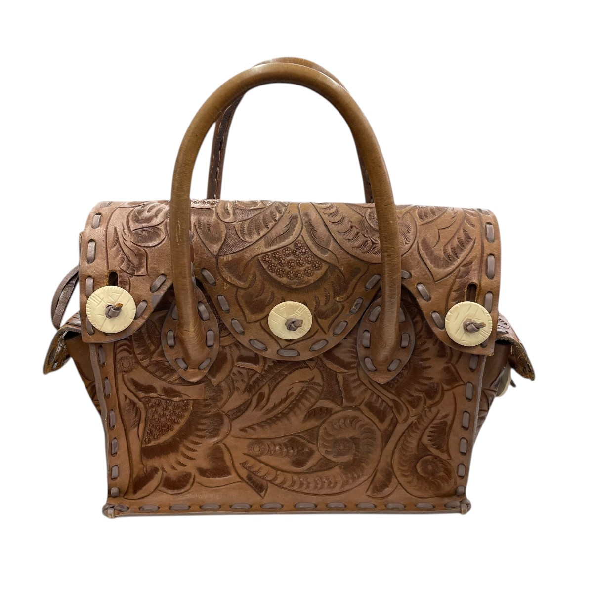 【中古】CARVING TRIBES トートバッグ ベージュ 【110426】（カービングトライブス）