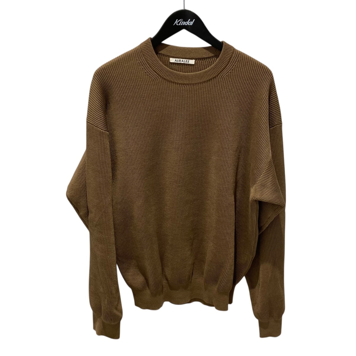 【中古】\u003cBR\u003eAURALEE\u003cBR\u003e26SS FLAT YARN RIB KNIT P O プルオーバー A26SP01SY 赤銅色 大きさ：5\u003cBR\u003e【必要経費思いなおす】