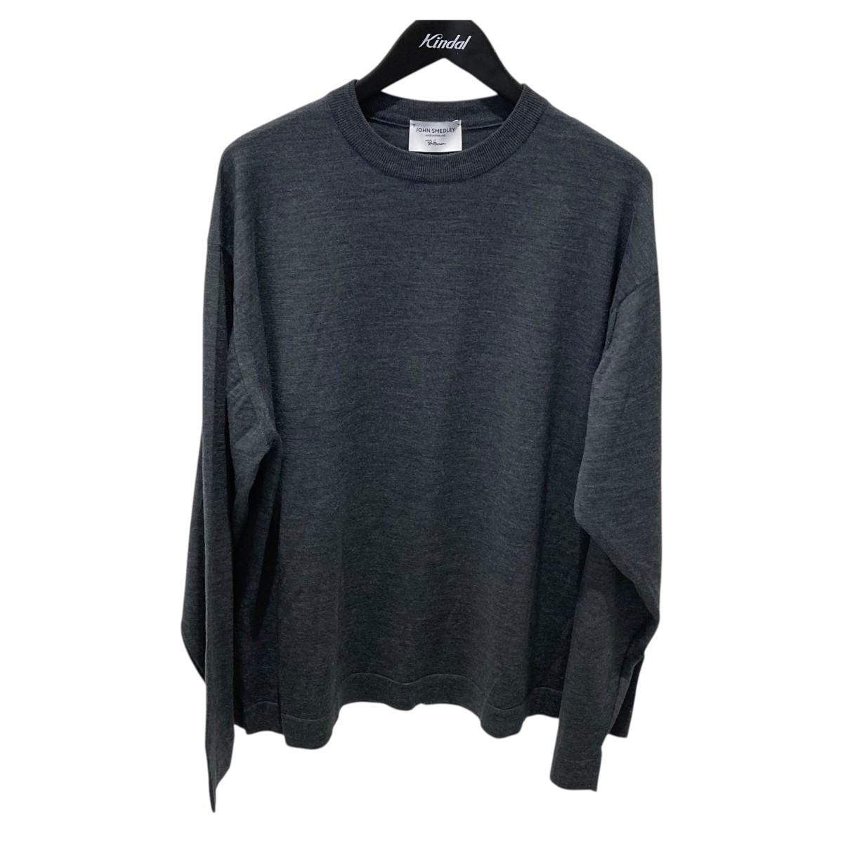 【中古】JOHN SMEDLEY×Ron Herman 26SS メリノウール 編み物ティーシャツ ハイゲージニット 4320900072 薄墨色 大きさ：S 【110426】（ジョンスメドレー×ロンハーマン）
