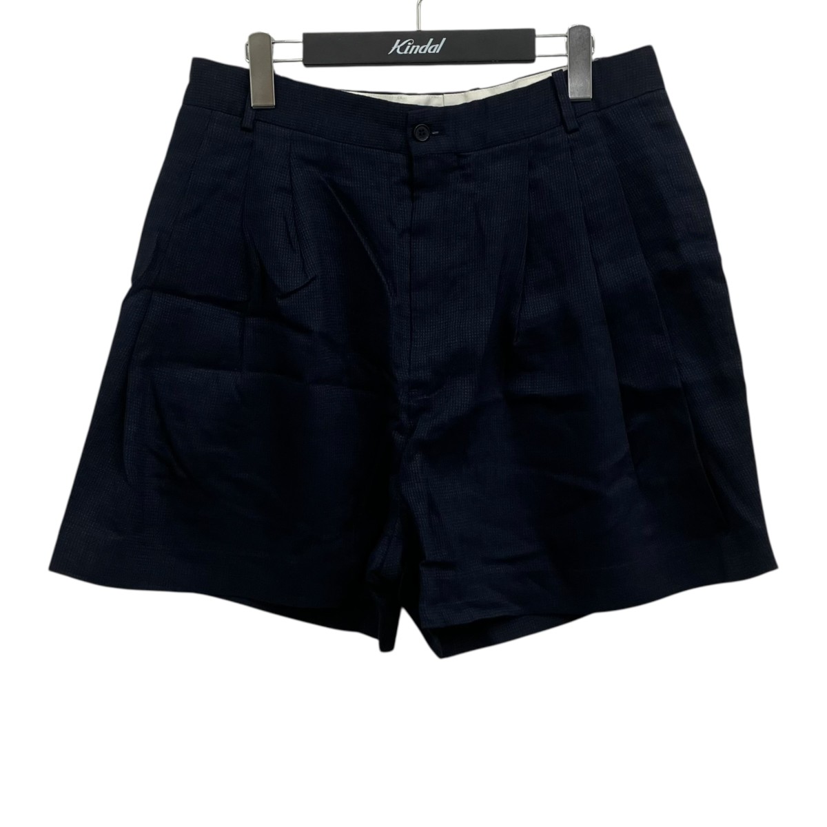 【中古】 Hed Mayner woven short pants リネンショーツ ネイビー サイズ:S 【110426】(ヘドメイナー)
