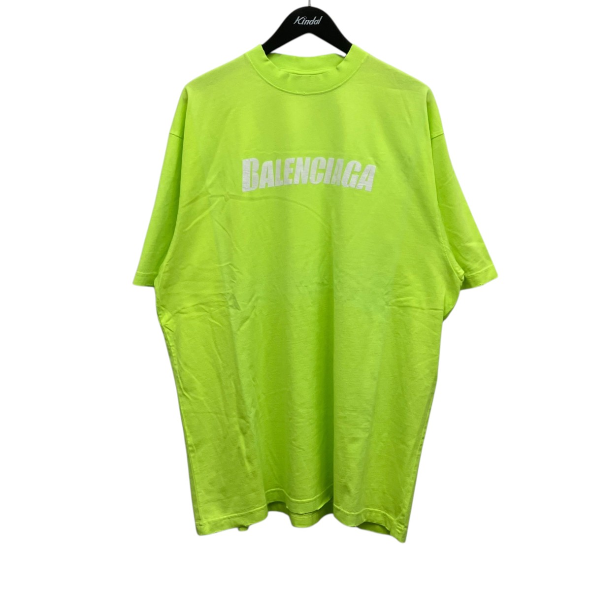 【中古】BALENCIAGA 不都合産業 ロゴタイプ刷り上げる 厚地の外套大きさ Ｔシャツ 黄色 大きさ：S 【110426】（バレンシアガ）
