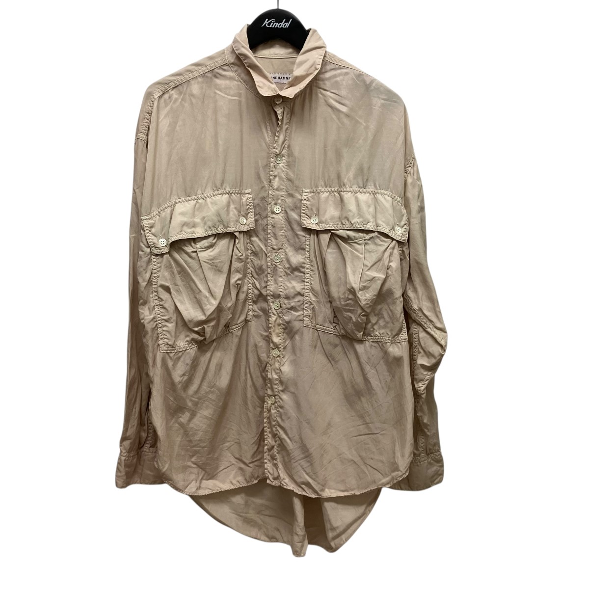 【中古】KATHARINE HAMNETT ポケットシャツ 23KHS-01 ベージュ サイズ：L 【110426】（キャサリンハムネット）