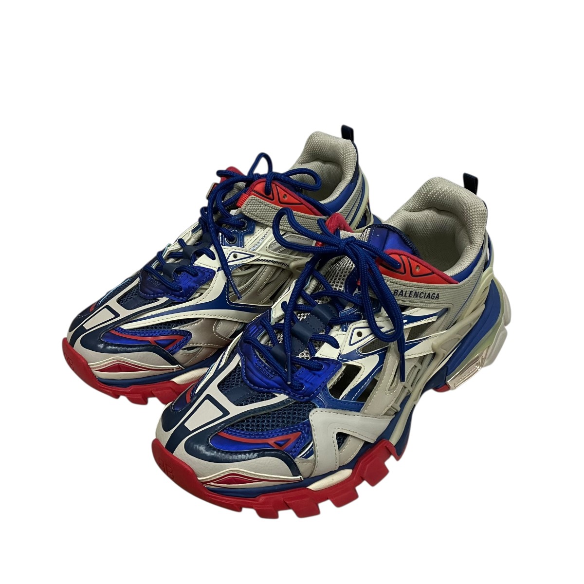 【中古】BALENCIAGA TRACK TRAINERS 2 スニーカー 568614 ブルー×ベージュ サイズ：42 【110426】（バレンシアガ）