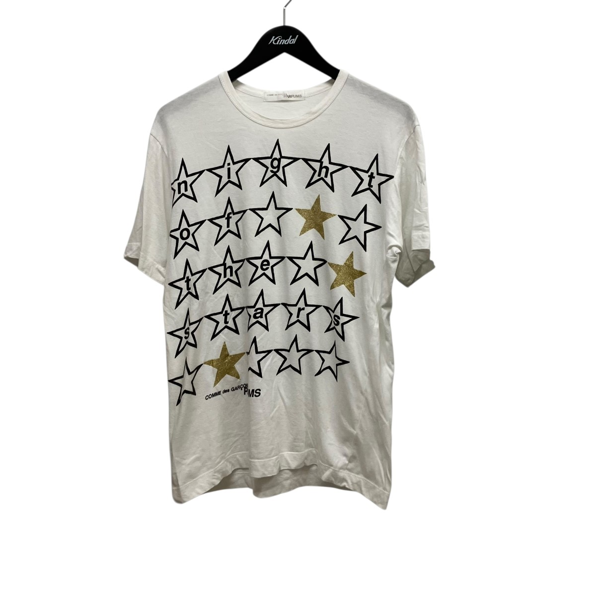 【中古】 COMME des GARCONS PARFUMS　 スタープリントTシャツ ホワイト サイズ：表記無し 【110426】（コムデギャルソンパルファム）