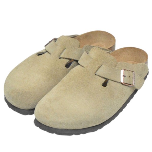 【中古】 BIRKENSTOCK　 Boston　ボストン　スウェードレザーサンダル ベージュ サイズ：22.5cm 【110426】（ビルケンシュトック）