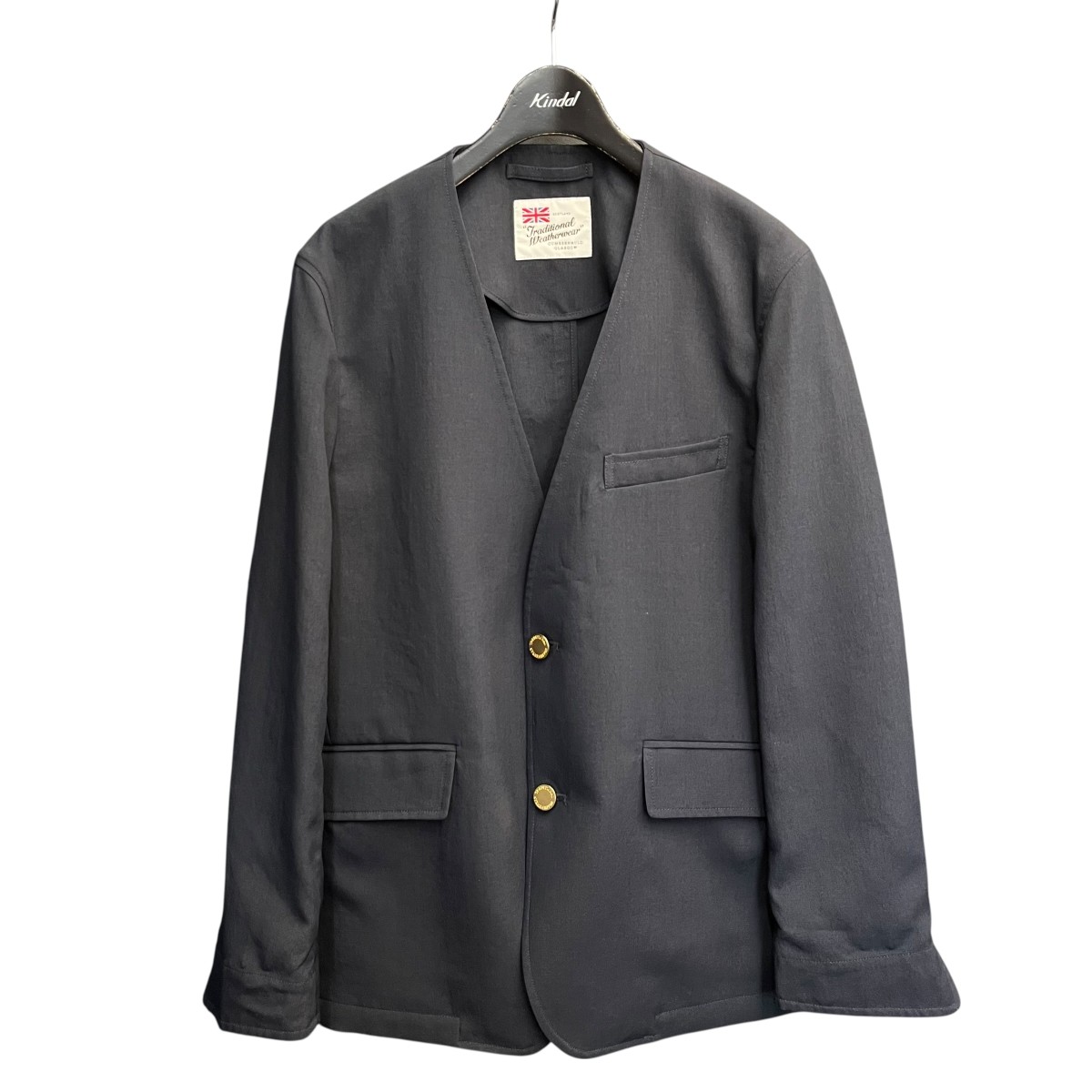 【中古】Traditional WeatherwearUNIONWEAR BLAZER 002 ノーカラージャケット G241KGFJK0309PY ネイビー サイズ:36【価格見直し】|ブランド古着のカインドオル