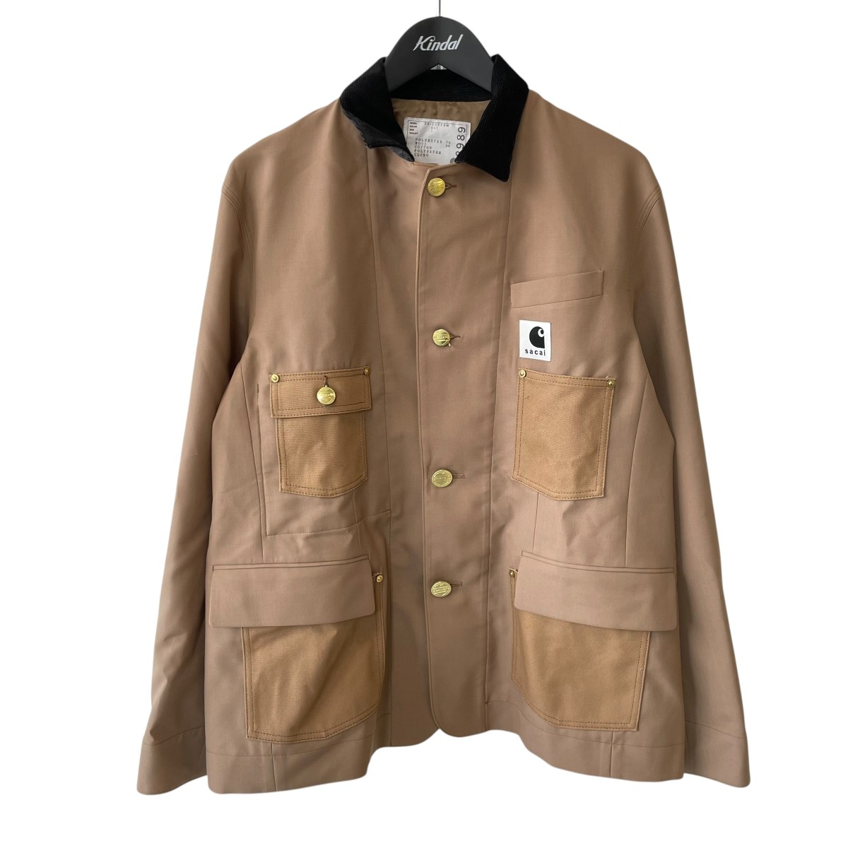 【中古】 sacai　 26SS Carhartt WIP Suiting x Duck Jacket ワークジャケット 26-03989M ベージュ サイズ：1 【120426】（サカイ）