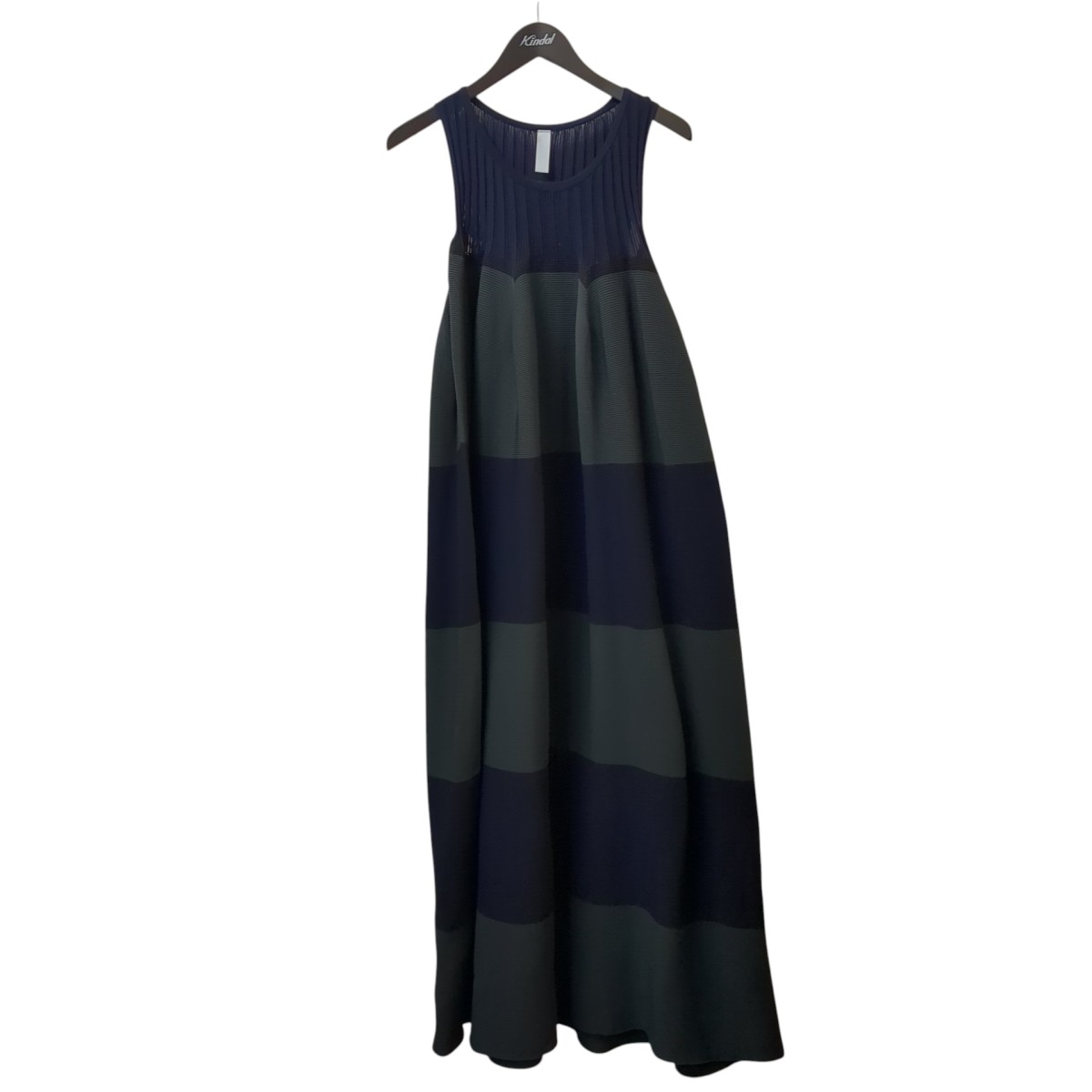 【中古】 CFCL　 POTTERY SLEEVELESS BUST FLARE DRESS ノースリーブ・キャミソールワンピース CF006KH047 ネイビー×グリーン サイズ：3 【120426】（シーエフシーエル）