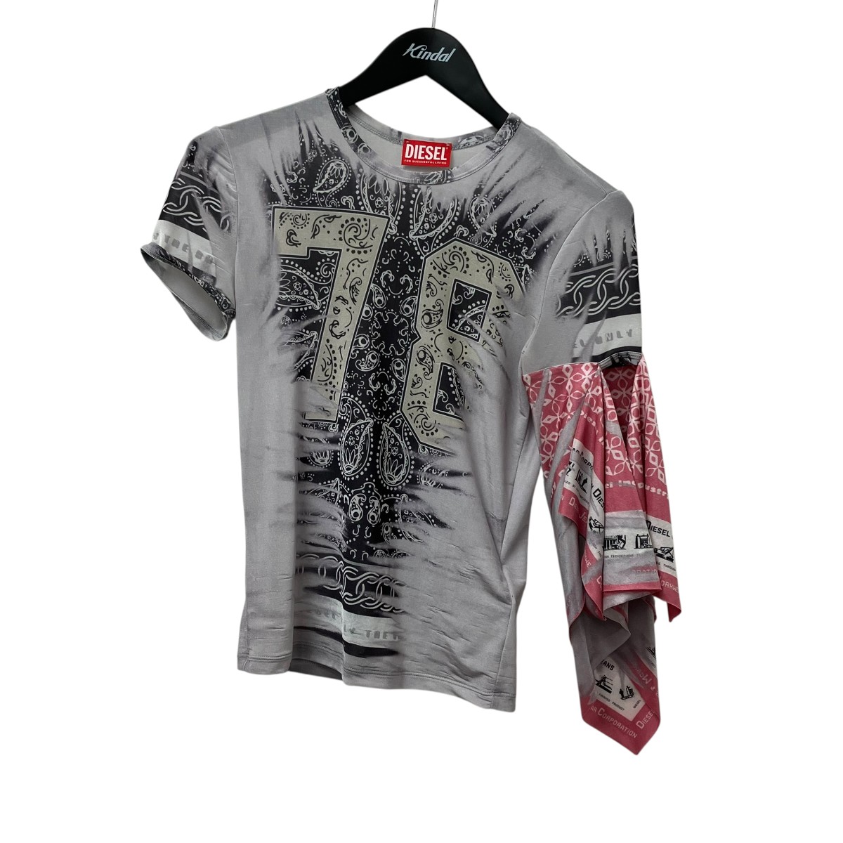 【中古】 DIESEL　 25SS シアーカットソー A18211 T-DANA グレー サイズ：M 【120426】（ディーゼル）