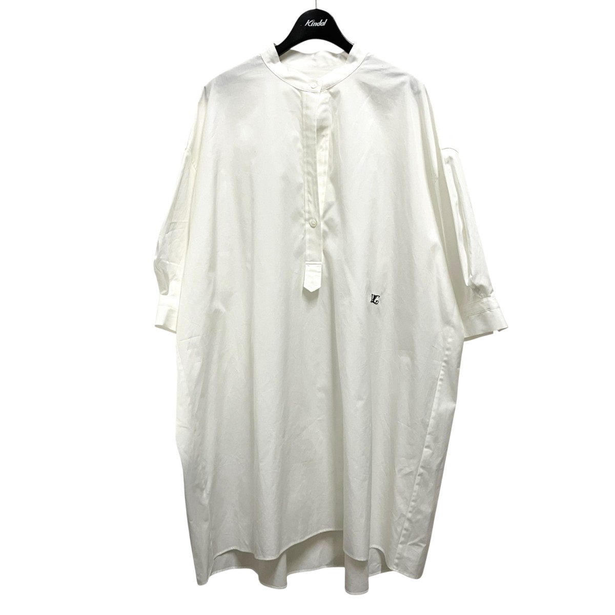 【中古】Whim Gazette　刺繍チュニックシャツ オーバーサイズシャツ WGZ1032104A0004 ホワイト サイズ：F 【120426】（ウィムガゼット）｜ブランド古着のカインドオル