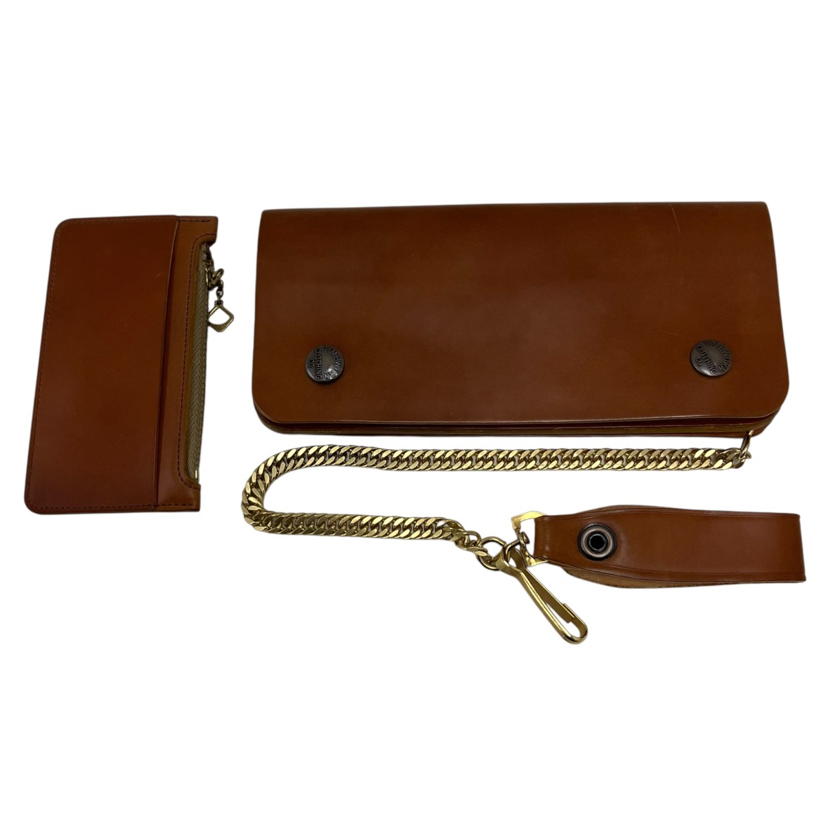【中古】ATLAST ＆ CO レザーチェ―ンウォレット 赤銅色 【120426】（アッ企業結合）