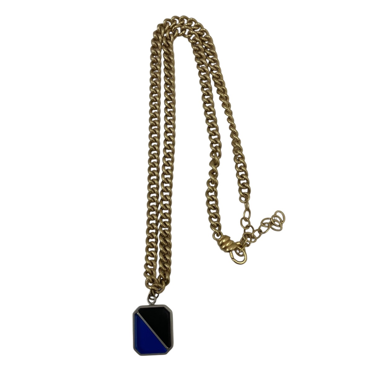 【中古】Maison Margielaレシンチャームネックレス ブルー×ブラック【価格見直し】|ブランド古着のカインドオル