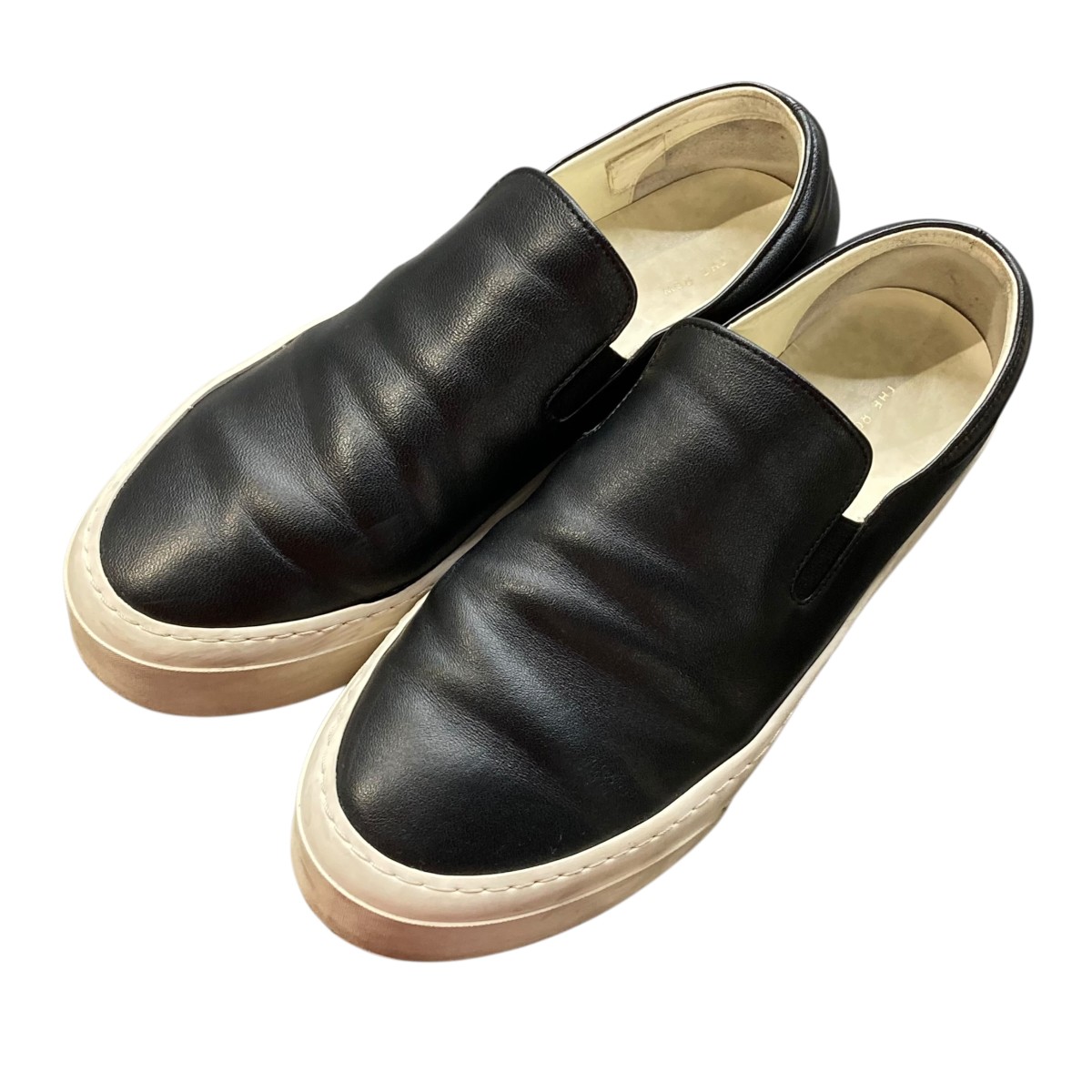 【中古】THE ROW MARIE H スリッポン NAPPA MADE IN ITALY スリッポン F1179-N60 黒いこと×白いこと 大きさ：38(約24.5糎） 【120426】（ザロウ）