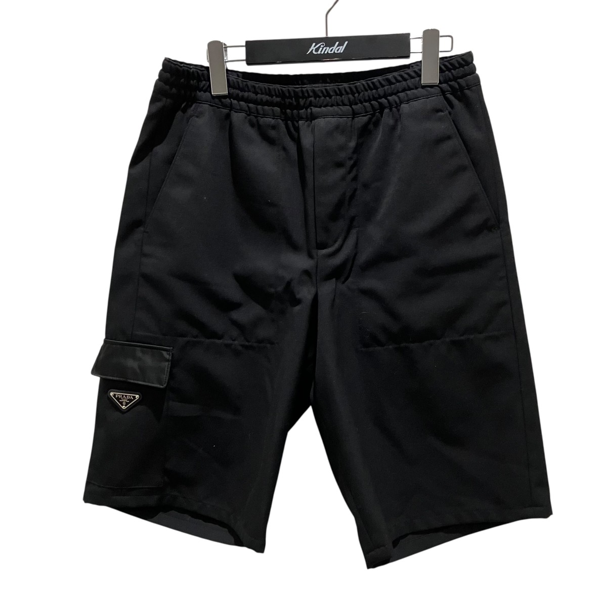 【中古】 PRADA　 トライアングルロゴショーツ SPH179 ブラック サイズ：XS 【120426】（プラダ）