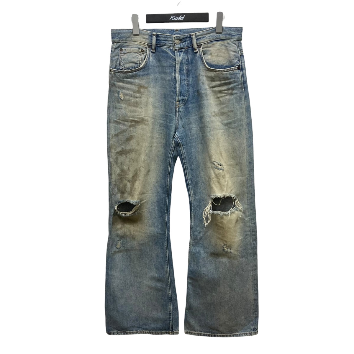 【中古】ACNE STUDIOS　ダメージ加工デニムパンツ インディゴ サイズ：31&times;30 【120426】（アクネストゥディオズ）｜ブランド古着のカインドオル