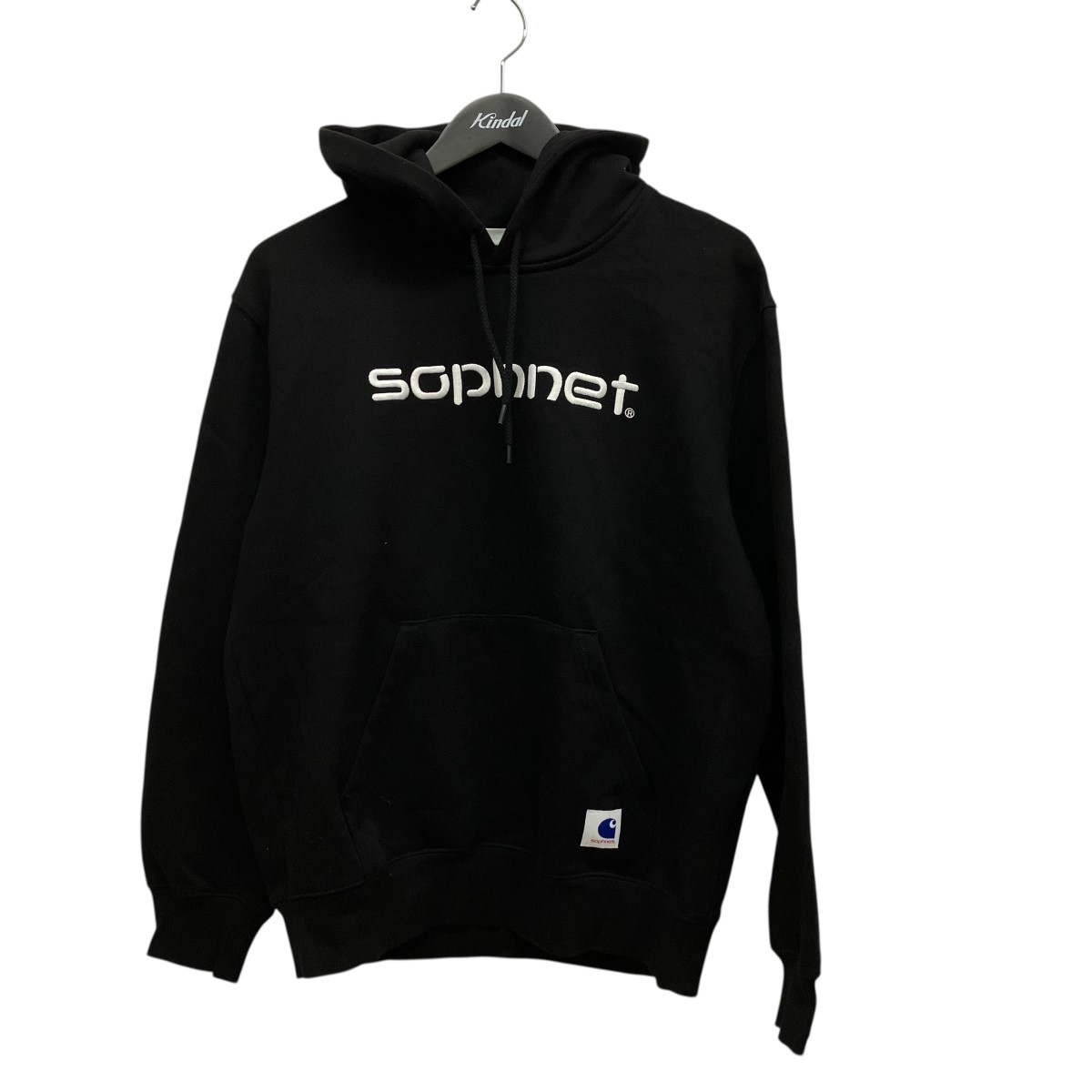 【中古】\u003cBR\u003eCarHartt×SOPHNET．\u003cBR\u003eSOPH 20 HOODED SWEATSHIRT ティーシャツ刺繍パーカー A192073．89．90．03 黒いこと 大きさ：S\u003cBR\u003e【必要経費思いかえす】