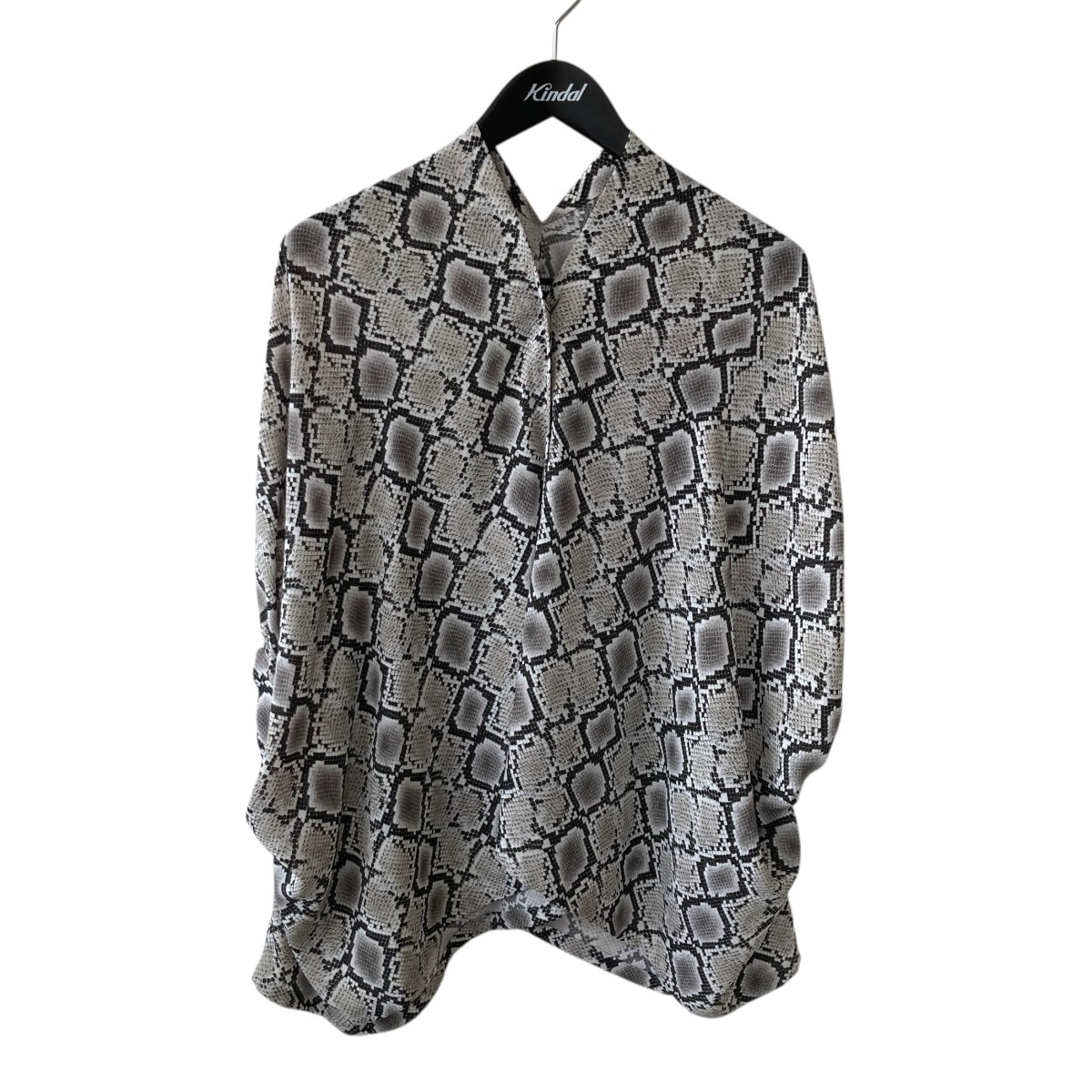 【中古】JUNYA WATANABE CDG25AW パイソン柄 ブラウス JP-B007 ライトグレー サイズ:S【価格見直し】|ブランド古着のカインドオル