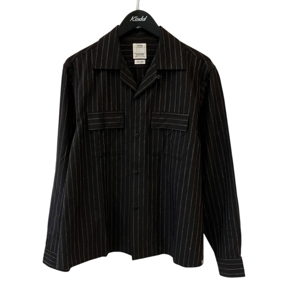 【中古】\u003cBR\u003eVISVIM\u003cBR\u003eKEESEY SHIRTS STRIPE プルオーバー 0125205011005 赤銅色 大きさ：1\u003cBR\u003e【通貨価値思いなおす】