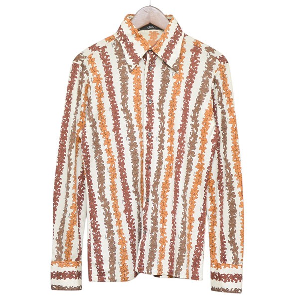【中古】Emilio PucciVintage　総柄シャツ　Archive ホワイト サイズ：10【価格見直し】｜ブランド古着のカインドオル