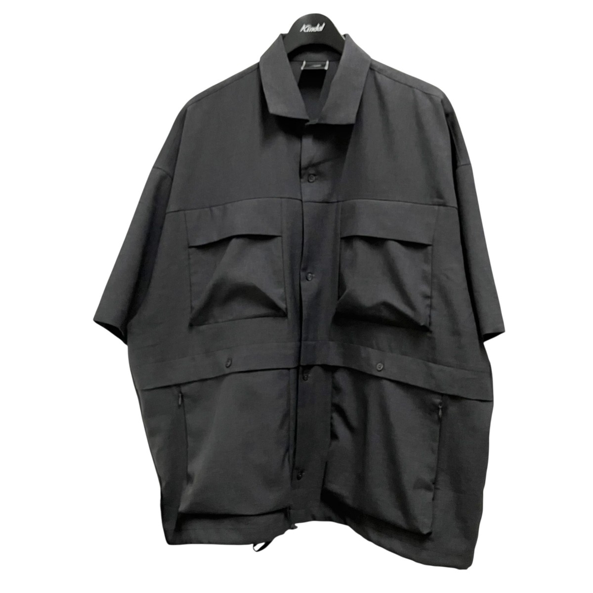 【中古】NEW BALANCE Open Collar Shirts 半袖プルオーバー AMT45006 MET24 薄墨色 大きさ：XL 【120426】（ニュー平衡にする）