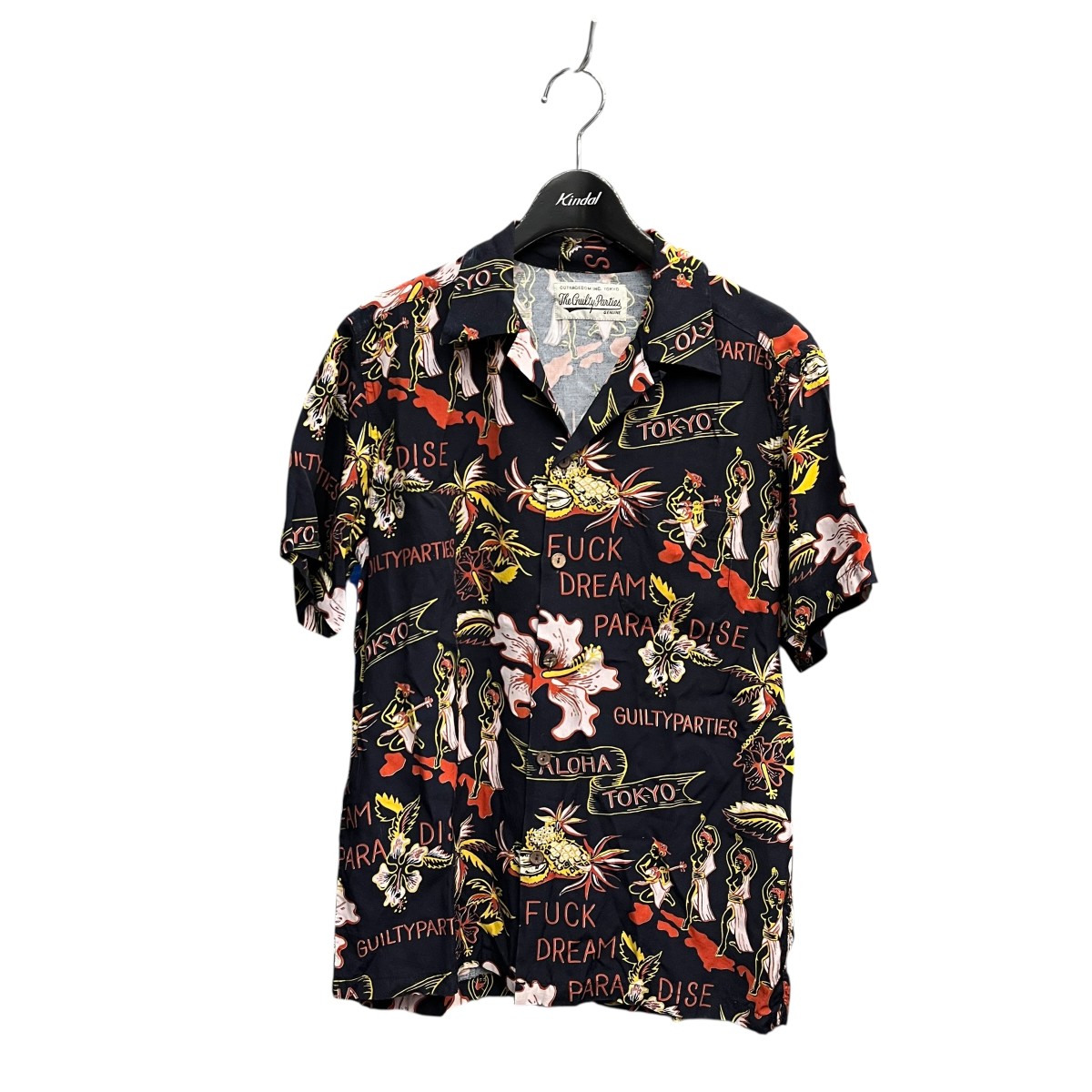 【中古】WACKO MARIA アロハシャツ ネイビー サイズ：M 【120426】（ワコマリア）