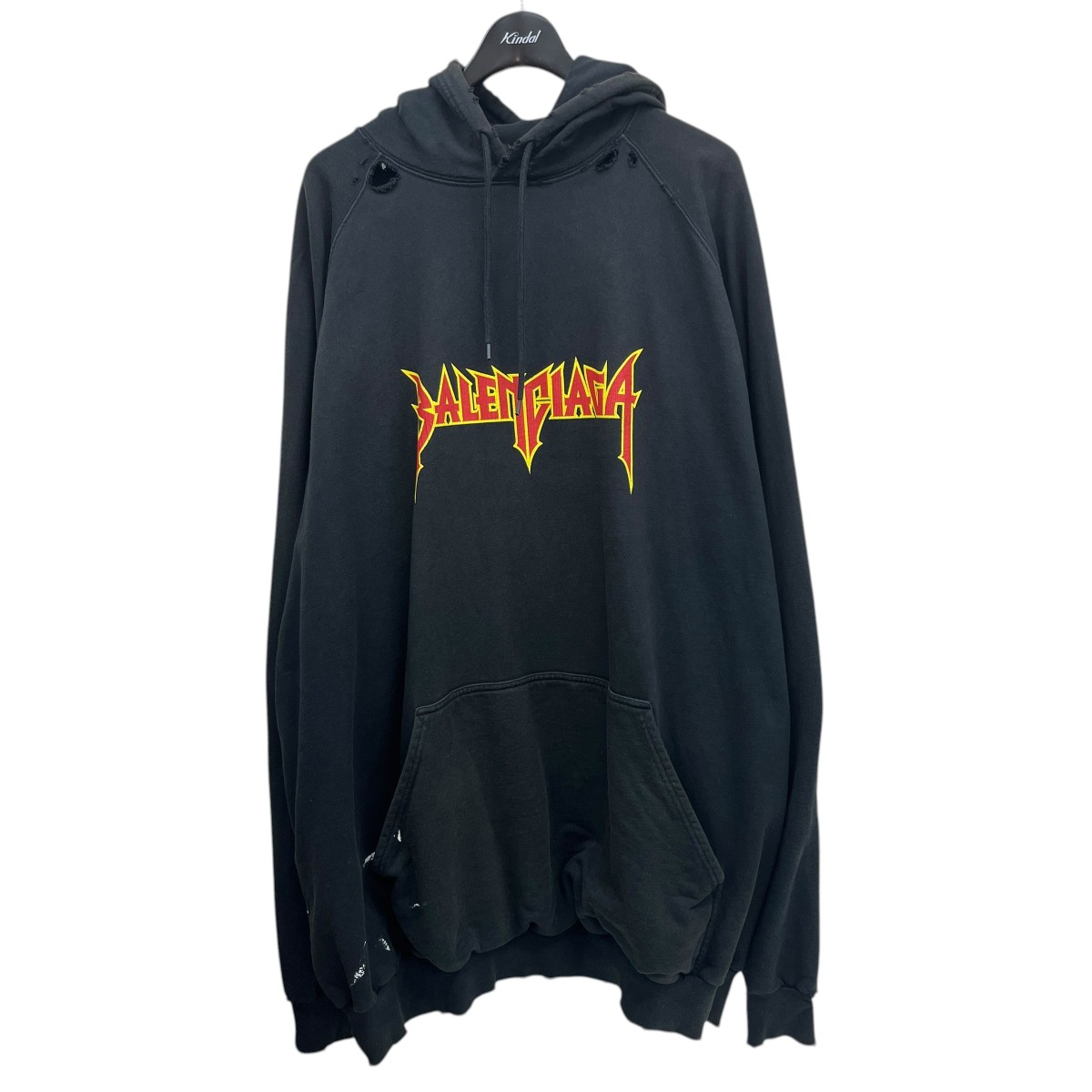 【中古】BALENCIAGA プルオーバーパーカー 697879 ブラック サイズ：4 【130426】（バレンシアガ）