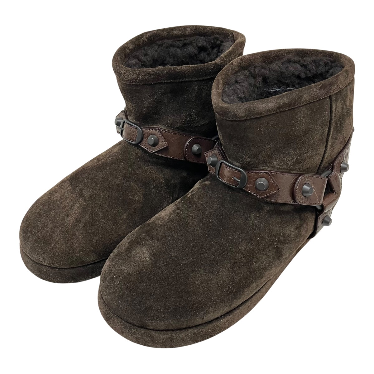 【中古】BALENCIAGA Alsaska Soft ankle boots スウェードブーツ 赤銅色 大きさ：38 【130426】（バレンシアガ）