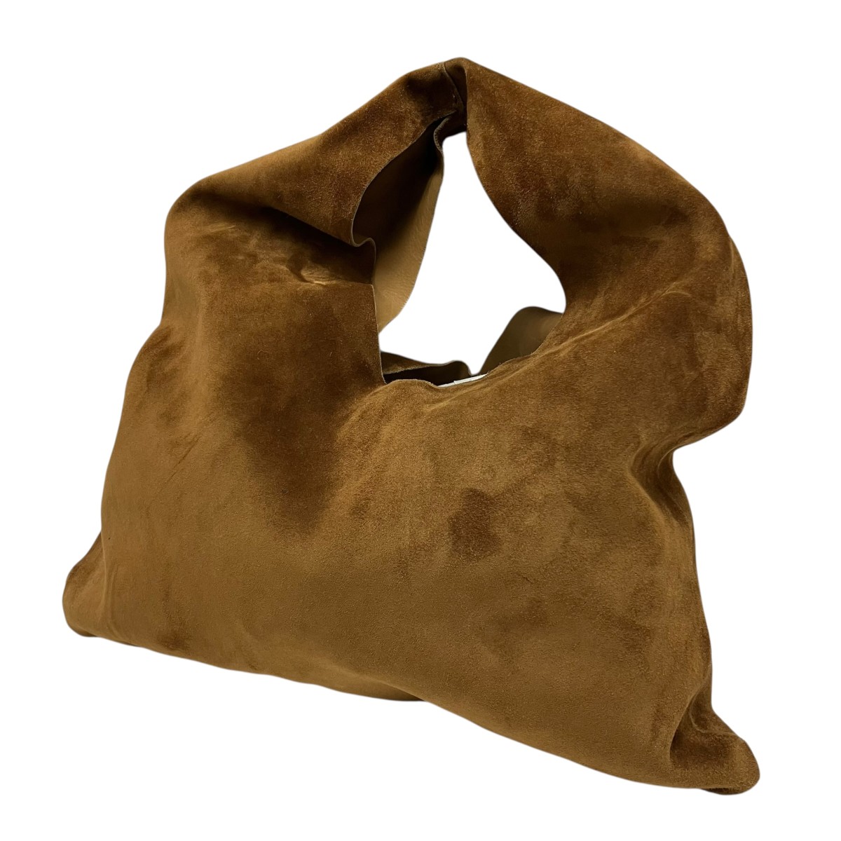 【中古】THE ROW SMALL BINDLE スエードクロスハンドバック 赤銅色 【130426】（ザロウ）