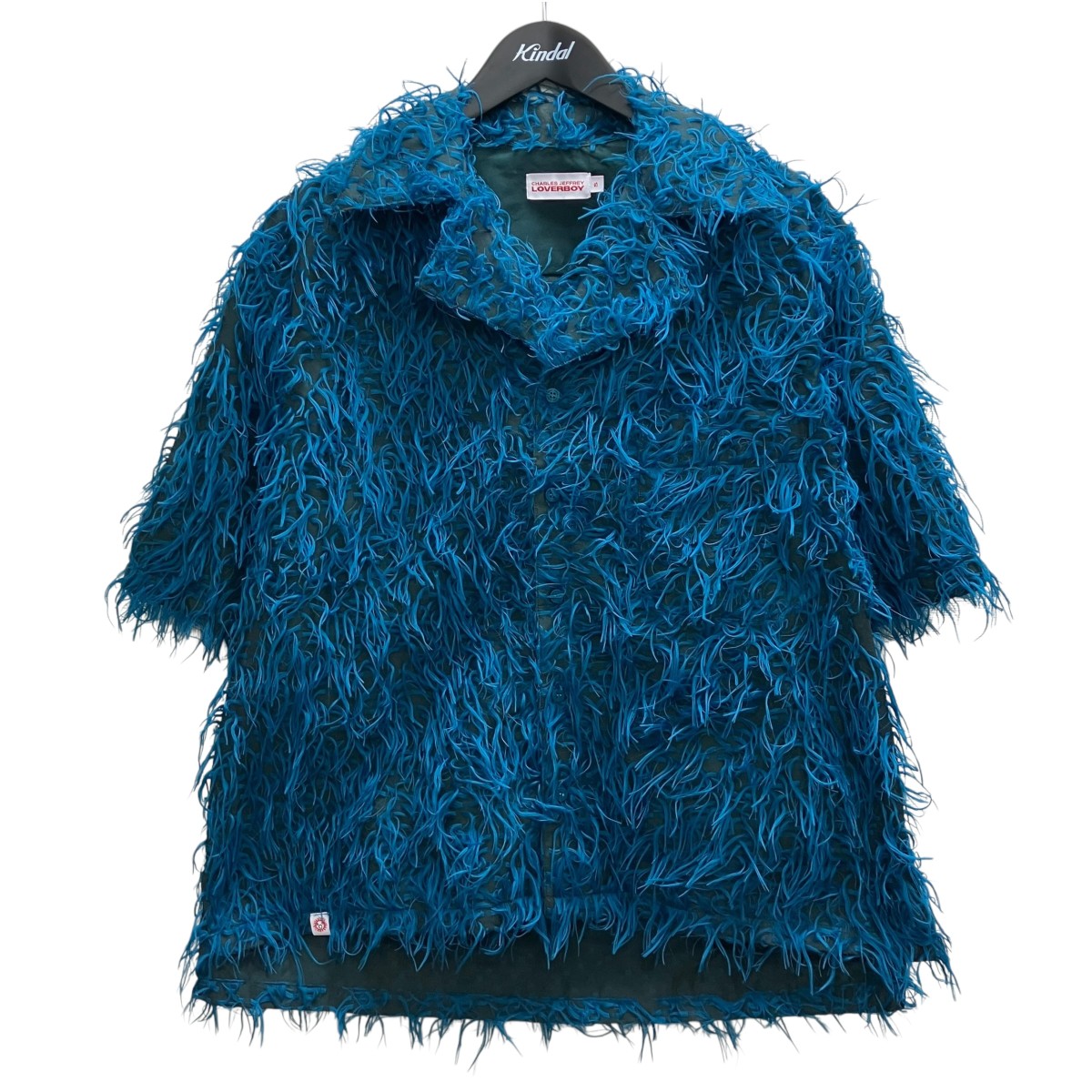 【中古】 CHARLES JEFFREY LOVERBOY　 SHAGGY HAWAIIAN SHIRT 半袖シャツ ブルー サイズ：S 【130426】（チャールズジェフリーラバーボーイ）