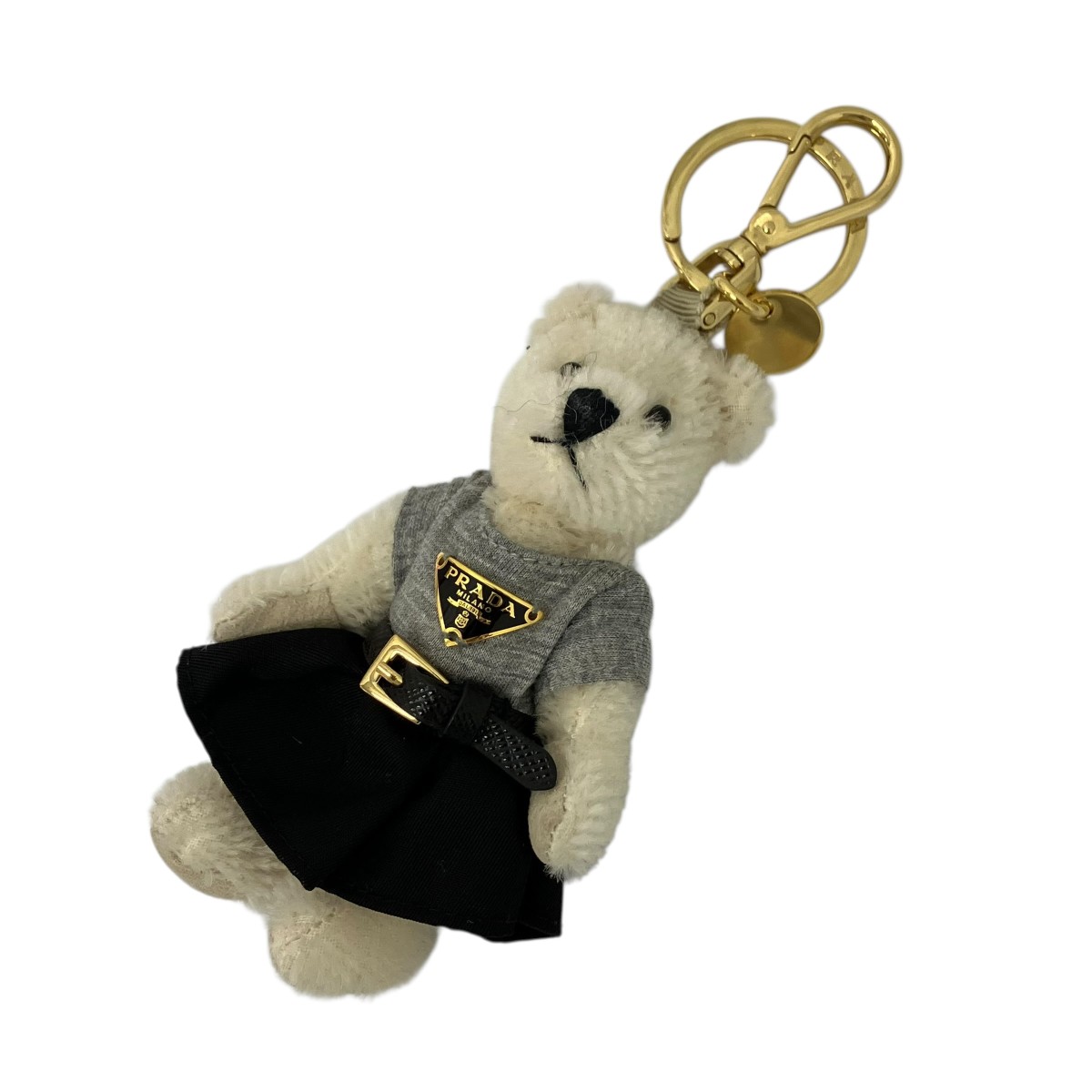 【中古】PRADA キーホルダー 白いこと 大きさ：- 【130426】（プラダ）