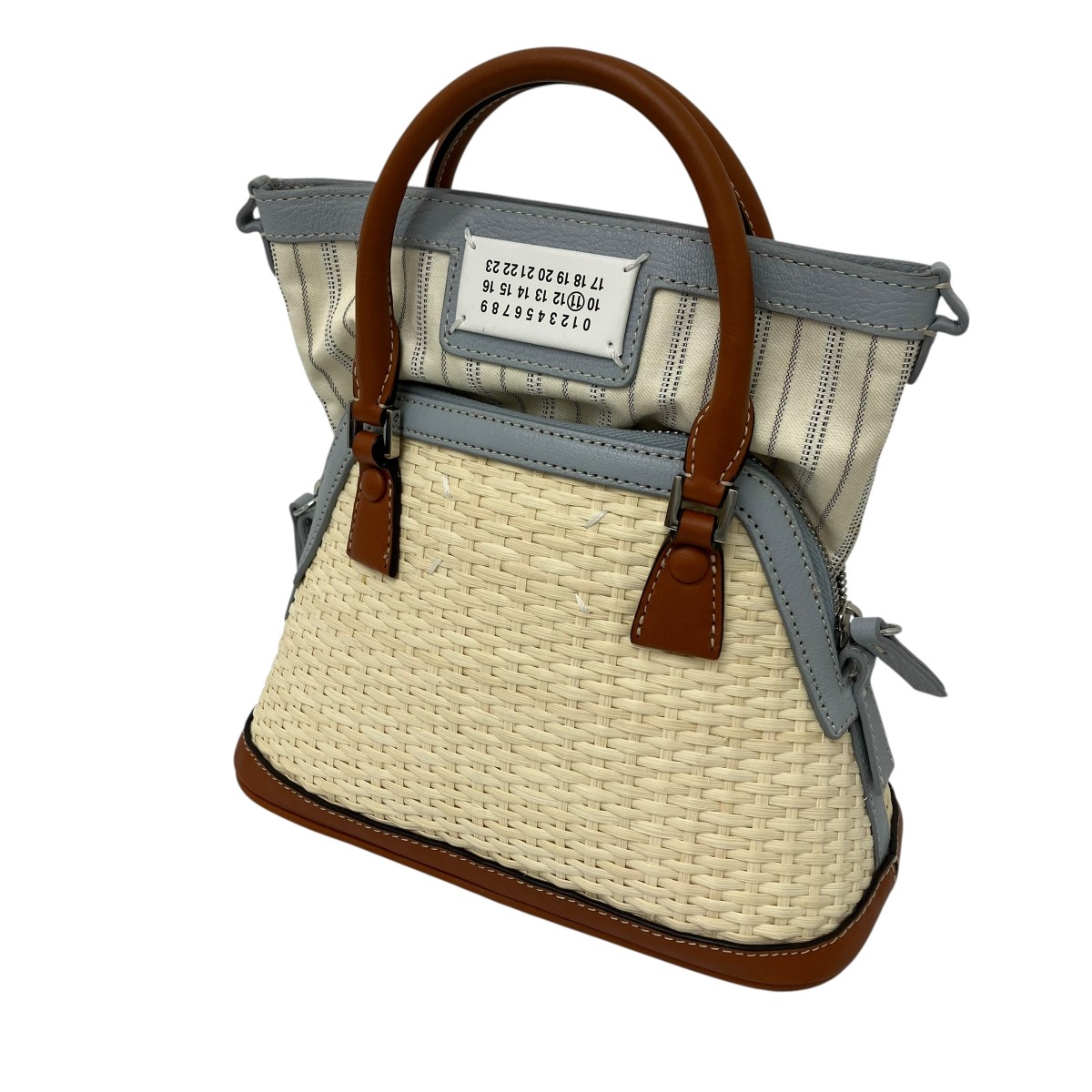【中古】 Maison Margiela　 ハンドバッグ ベージュ×ブラウン サイズ：- 【130426】（メゾンマルジェラ）